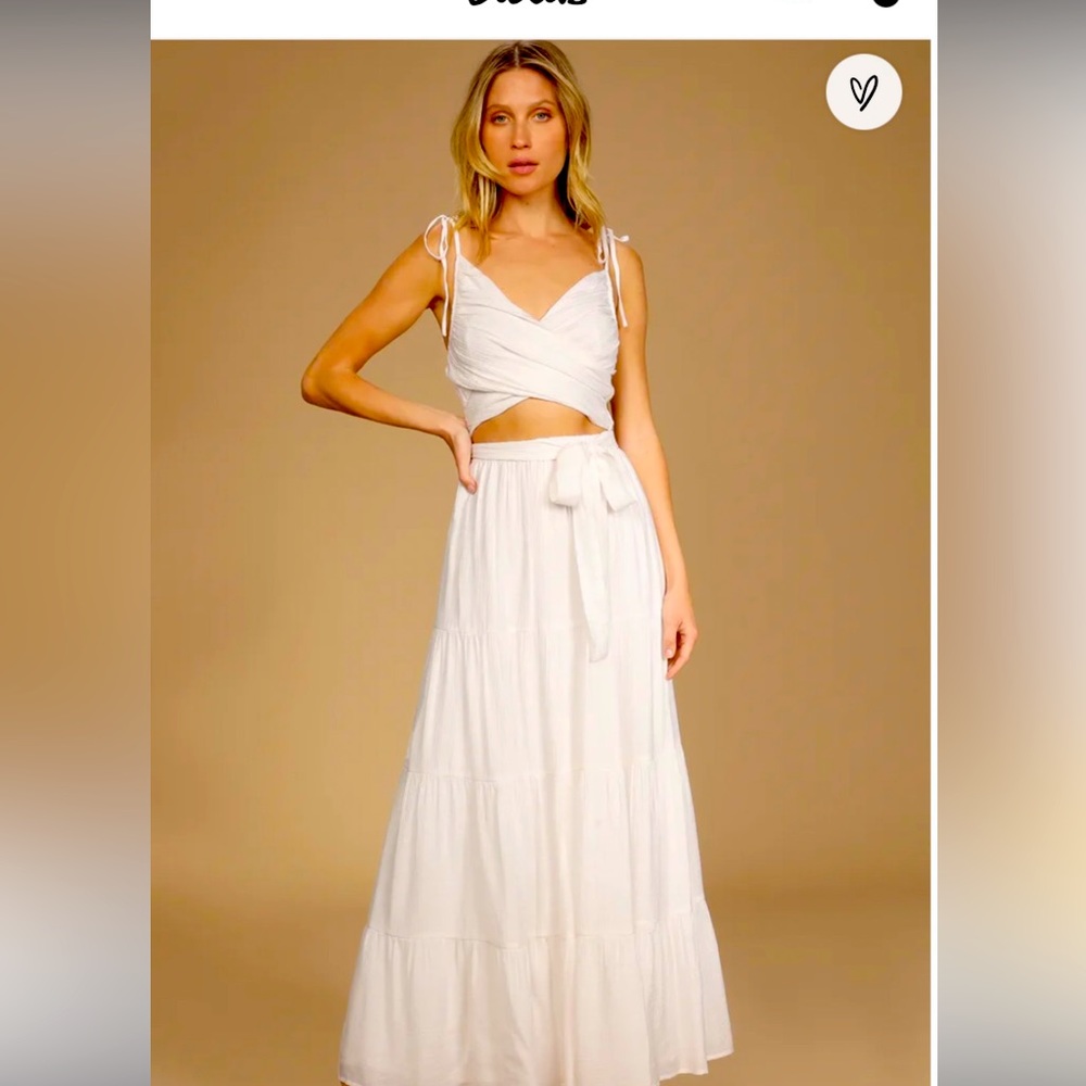 Seek your sunshine white maxi - NWT size large